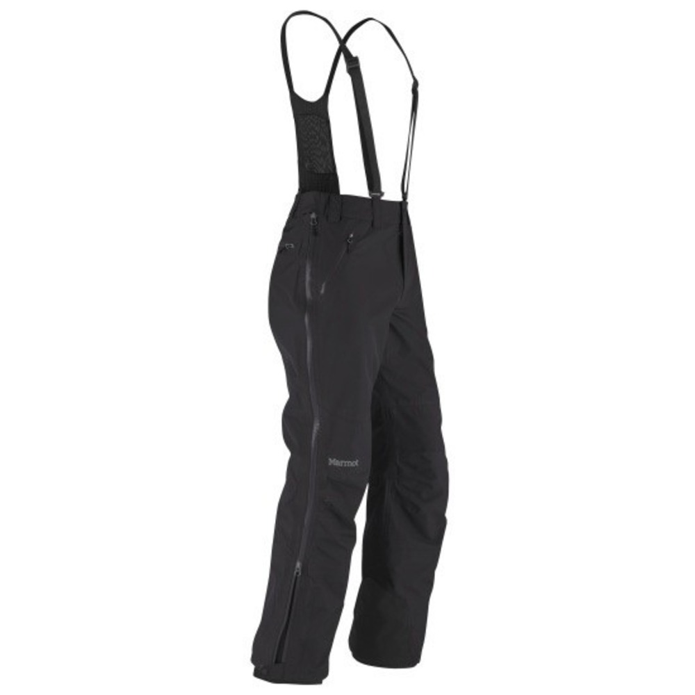 Marmot Black Ski & Snowboard Bib Pants with Adjustable Suspenders